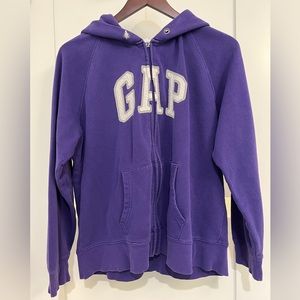 Vintage Gap Full-zip Sweatshirt Hoodie Purple XL